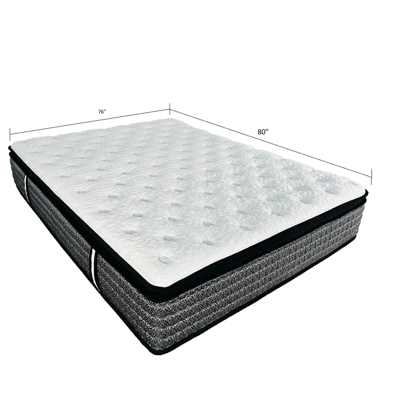 14" Premium Pocket Coil Hybrid Mattress With Gel Memory Foam, Super Plush - Gray / White - King