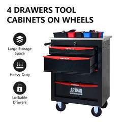 Drawer Multifunctional Tool Cart With Wheels For Garage