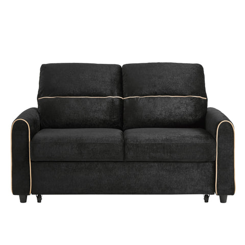 Pull Out Sofa Bed With Adjustable 3 Position Backrest, USB Charging Ports, Side Pockets