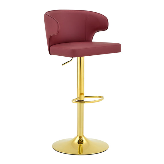 Adjustable Swivel Bar Chair With High Back Support