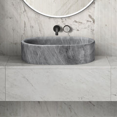 Bathroom Vessel Sink, Semi Polished Surface
