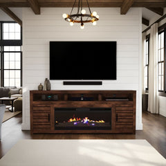 Sausalito - Electric Fireplace TV Stand Console For TVs Up To 95" - Whiskey