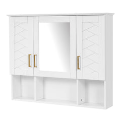 Modern Wall Mounted Medicine Cabinet With Adjustable Shelves, Soft Close Doors, High Define Mirror