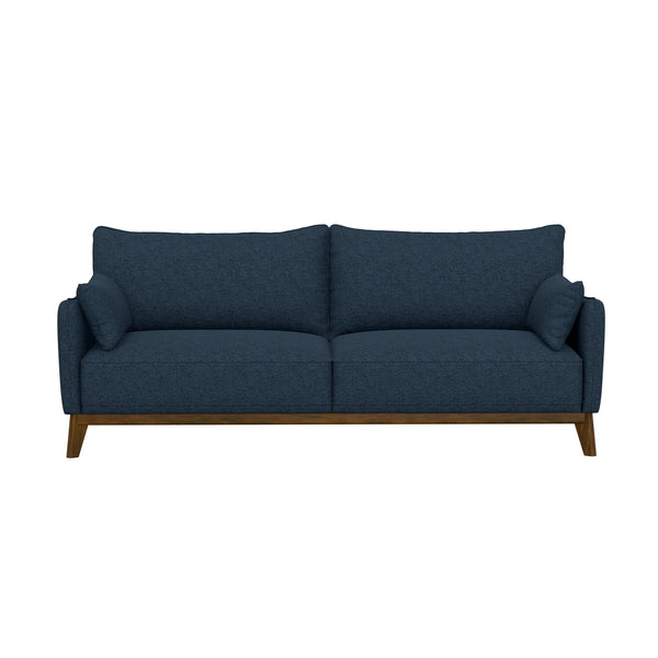 Sofa Wide With Attached Legs - Blue