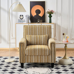 Accent Chair With Arms, Comfy Armchair For Living Room - Yellow