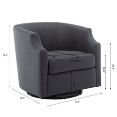 Isabelle - Swivel Glider Barrel Chair