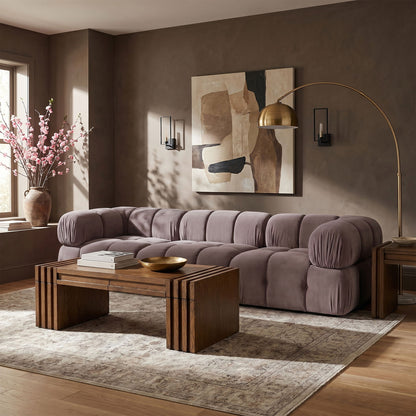 Orin - Velvet Performance Fabric Upholstered 3 Piece Modular Sofa