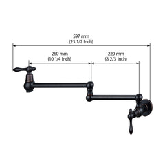 Modern Design Pot Filler Faucet Wall Mount Kitchen Sink Faucet Folding Stretchable