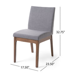 Contemporary Fabric Comfort Dining Chairs (Set of 2)