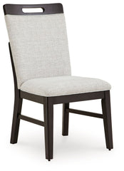 Neymorton - Dining Upholstered Side Chair (Set of 2) - Light Gray / Brown