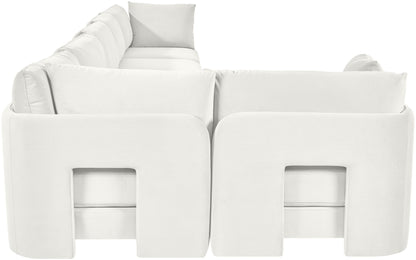 Hammond - Velvet Performance Fabric Upholstered 6 Piece L-Shaped Sectional