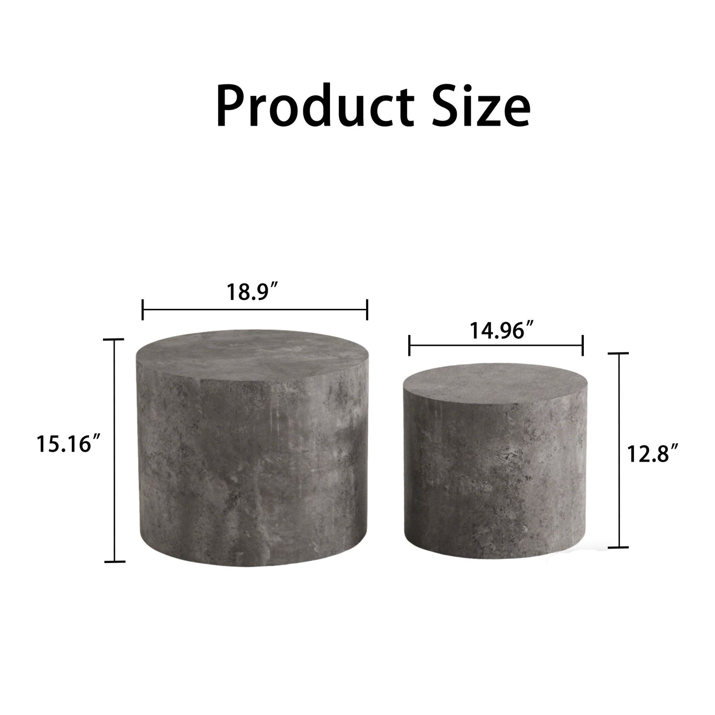 Modern Round Nesting Coffee Table (Set of 2)