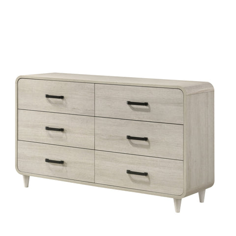 6 Drawer Dresser With Ample Storage Space - Antique White