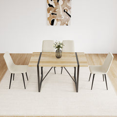 Modern Upholstered Dining Chairs With Cushion Seat And Sturdy Legs (Set of 4)