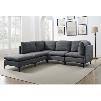 Upholstered Modular Sectional & Tall Legs