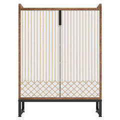 5 Tier Shoe Cabinet With Doors, Compact Entryway Storage Organizer