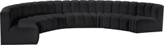 Arc - Faux Leather 8 Piece U-Shaped Modular Sofa