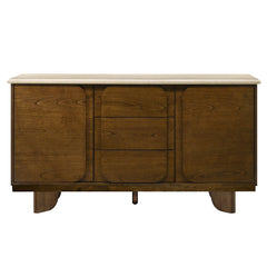 Kasha - Server With Marble Top Top - Vintage Oak