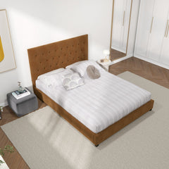 Donald - Mid-Century Modern Upholstered Platform Bed