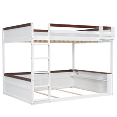 Bunk Bed With Built In Shelves, Storage Box, LED Light And USB Charging Station