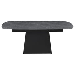 Idlewild - Extension Leaf Dining Table With Tapering Pedestal Base - Black