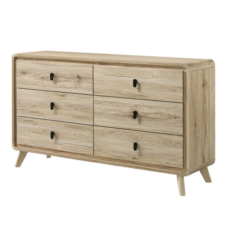 Dresser, 6 Drawers Storage - Beige