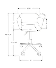 Office Chair, Adjustable Height, Swivel, Ergonomic, Armrests, Contemporary