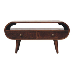 Solid Wood Circular TV Stand