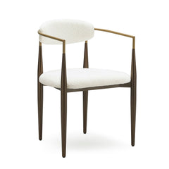 Modern Upholstered Dining Chair With Iron Frame