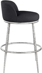 Ferro - Performance Fabric Upholstered Bar Stool - Antique Silver
