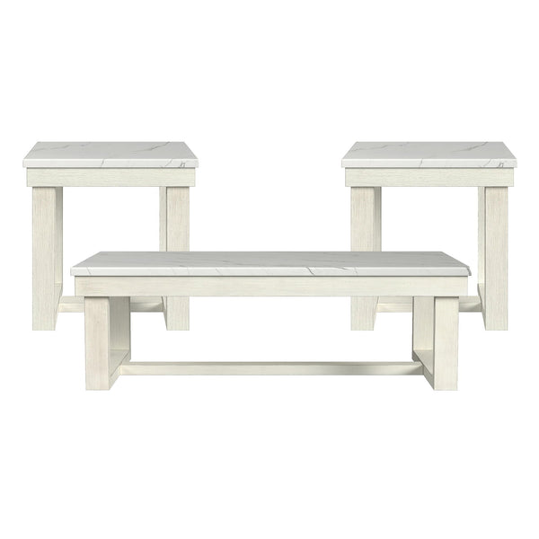 Catilin - 3 Piece Occasional Table Set - White