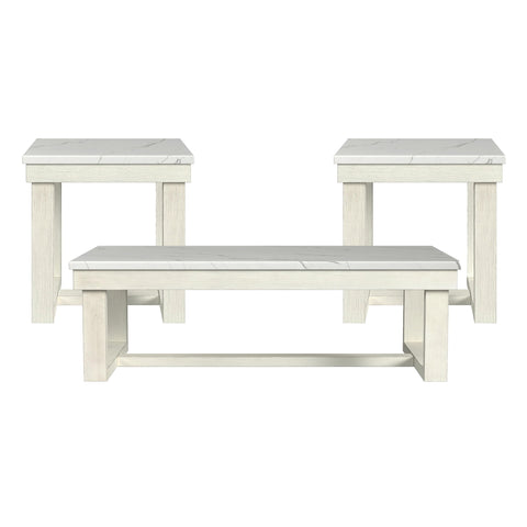 Catilin - 3 Piece Occasional Table Set - White