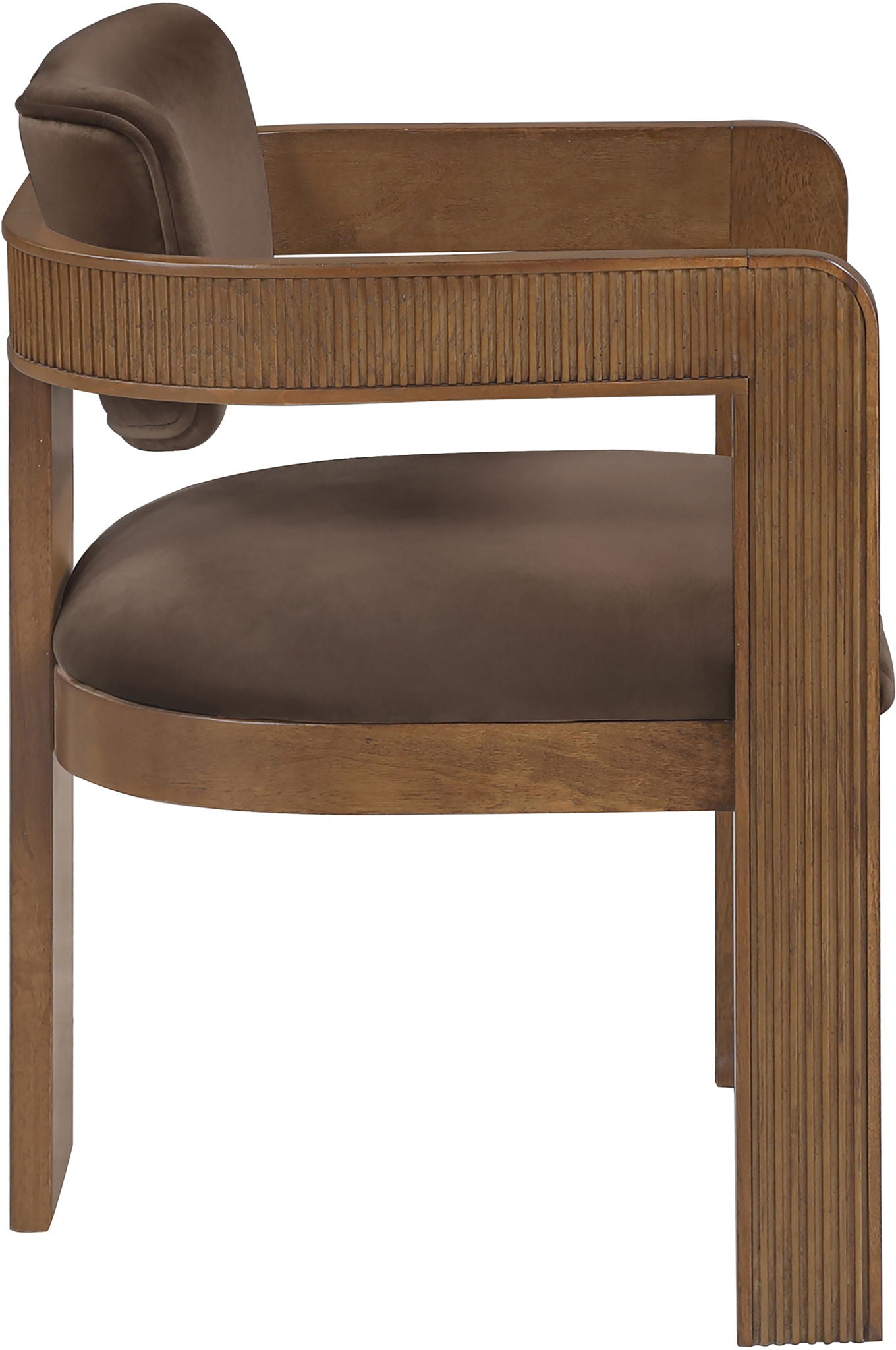 Sacha - Velvet Dining Chair With Brown Base (Set of 2)