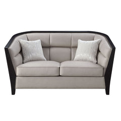 Zemocryss - Loveseat With 2 Pillows - Beige Fabric