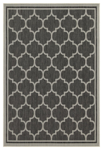 Sunshine - 5'3" X 7'3" Indoor & Outdoor Area Rug Polypropylene - Anthracite