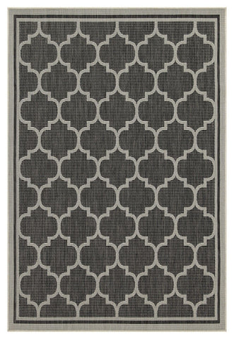 Sunshine - 5'3" X 7'3" Indoor & Outdoor Area Rug Polypropylene - Anthracite