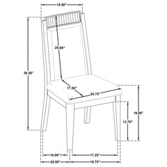 Dining Side Chair (Set of 2) - Black / Ivory