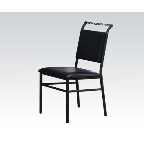 Jodie - Office Chair - Black Synthetic Leather & Antique Black