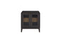 Glass Door Nightstand - Black