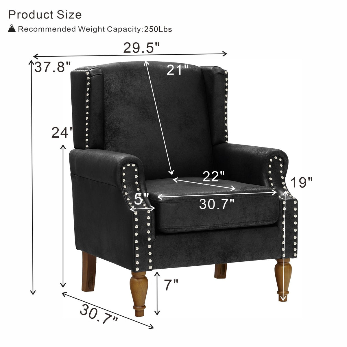Decorative Chair With Stud Detailing