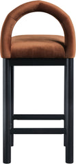 Conrad - Velvet Counter Stool With Black Legs