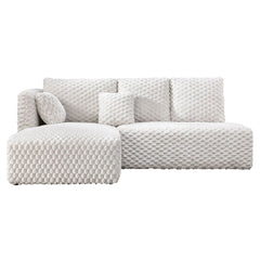 Manya - Sectional Sofa - Ivory Corduroy