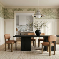 Paloma - Vegan Leather Upholstered Dining Chair (Set of 2) - Brown Frame