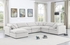 Indulge - Linen 7 Piece Modular Sectional - White