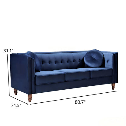 Chesterfield Sofa With Square Arms For Living Room