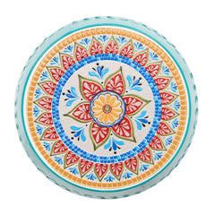 Ruby - Boho Mosaic Side Table With Ceramic Tile Top