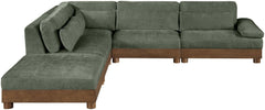 Turin - Chenille Fabric Upholstered Modular Sectional - Green
