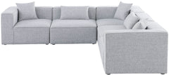 Cube - Linen 5 Piece Modular Corner Sectional