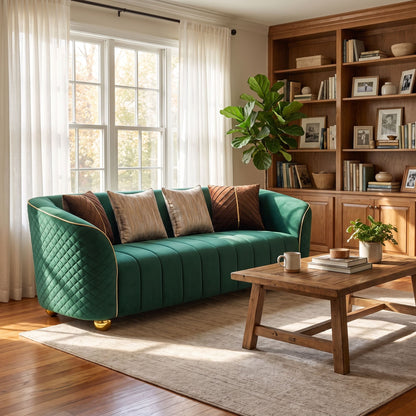 Sofa With Metallic Accents