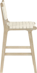 Entwine - Vegan Leather Upholstered Counter Stool - Painted Natural